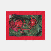 Ornament voor fietsen in een kerstboom fleece deken (Voorkant (Horizontaal))