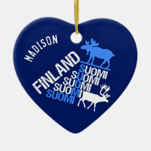 Ornament voor Finse "Moose & Reindeer"