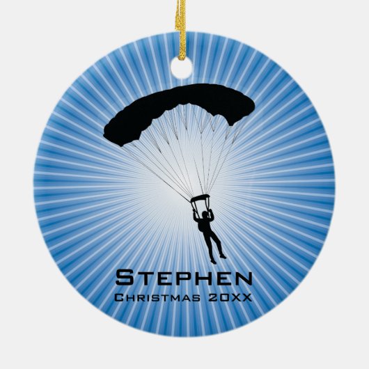 Ornament voor gepersonaliseerd sky Diving Parachut (Achterkant)