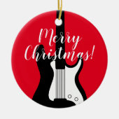 Ornament voor gitarist met rockgitaarkerstboom (Voorkant)