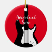 Ornament voor gitarist met rockgitaarkerstboom (Achterkant)