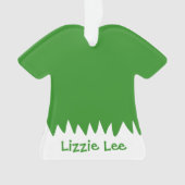 Ornament voor groene en witte kerstnaam (voorkant)