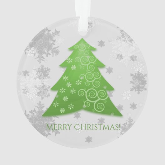 Ornament voor groene feestelijke kerstbomen (achterkant)