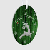 Ornament voor groene kerstreïnes (voorkant)