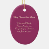 Ornament voor herdenking van kerstmis (Achterkant)