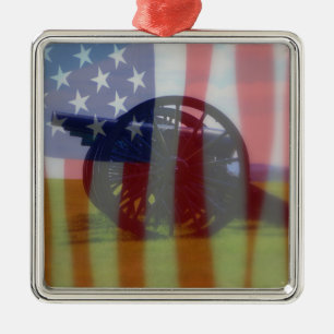 Ornament voor kanon en vlag