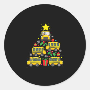 ornament voor kerstboomchauffeur op een grappige s ronde sticker