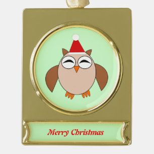 Ornament voor kerstboomkoorts Verguld Banner Ornament