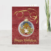 Ornament voor kerstbrood Cookie Feestdagen Kaart (Voorkant)