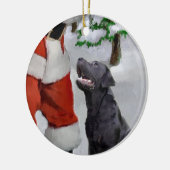 Ornament voor kerstcadeautjes voor labrador Retrie (Links)