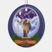 Ornament voor kerstcadeautjes voor labrador Retrie (Links)