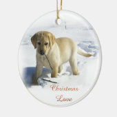 Ornament voor kerstcadeautjes voor labrador Retrie (Links)