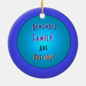 Ornament voor kerstfamilie met berichten (Achterkant)