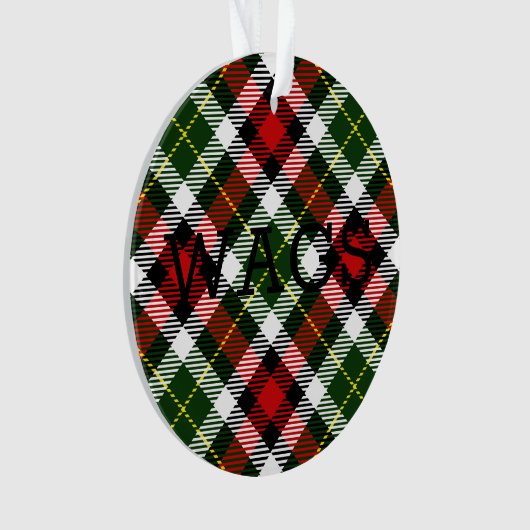 Ornament voor kerstfeestdagen Aangepaste naam (voorkant)