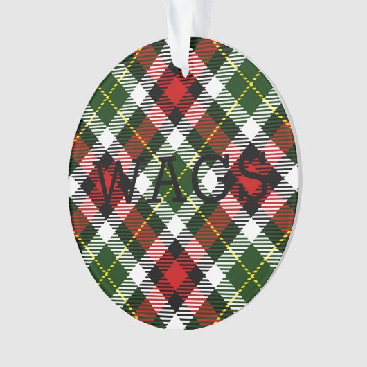 Ornament voor kerstfeestdagen Aangepaste naam (voorkant)