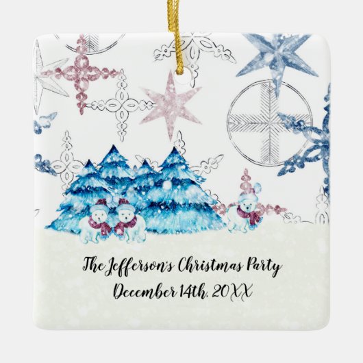 Ornament voor kerstfeestdagen met Snowmen (Voorkant)