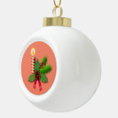 Ornament voor kerstkeramische bal, kaars (Rechts)