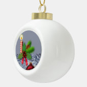 Ornament voor kerstkeramische bal, kaars (Rechts)