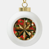 Ornament voor kerstkeramische bal, kaars (Voorkant)
