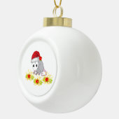 Ornament voor kerstkeramische bal, Possum Floral (Rechts)