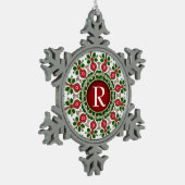 Ornament voor kerstkever Monogram Pewter (Links)