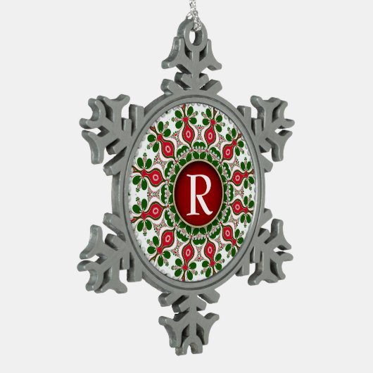 Ornament voor kerstkever Monogram Pewter (Links)