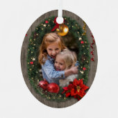 Ornament voor kerstmis met uw foto('s) (Voorkant)