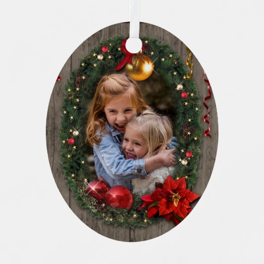 Ornament voor kerstmis met uw foto('s) (Voorkant)
