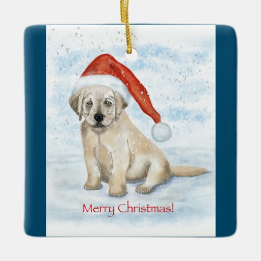 Ornament voor kerstpuppy (Voorkant)