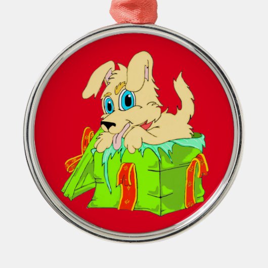 Ornament voor kerstpuppy (Voorkant)