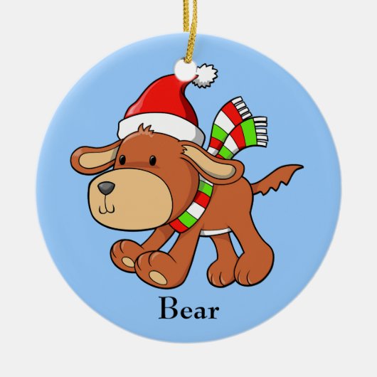 Ornament voor kerstpuppy "Beer" (Voorkant)