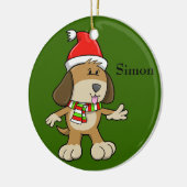 Ornament voor kerstpuppy "Simon" (Links)