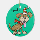 Ornament voor kerstpuppy "Sparky" (Links)