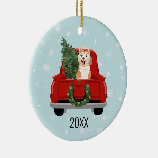 Ornament voor kerstrood Akita (Rechts)