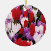 Ornament voor kleurrijke Tulp Flowers (Voorkant)
