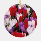 Ornament voor kleurrijke Tulp Flowers (Achterkant)