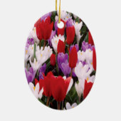 Ornament voor kleurrijke Tulp Flowers (Achterkant)