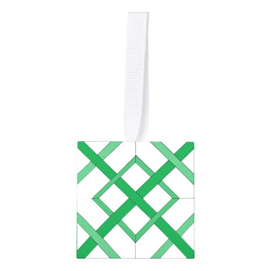 Ornament voor kubus - groene, onderling verbonden (Voorkant)