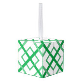 Ornament voor kubus - groene, onderling verbonden  (Achter hoekig)