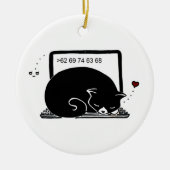 Ornament voor laptopkattenbrood (Tuxedo - zwart-wi (Voorkant)