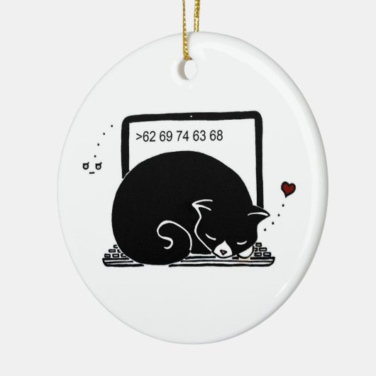 Ornament voor laptopkattenbrood (Tuxedo - zwart-wi (Links)