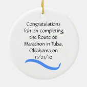 Ornament voor marathon-runner van Voman (Achterkant)