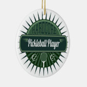 Ornament voor Merry Kerstmis Pickleball Player Tre (Rechts)
