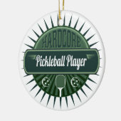 Ornament voor Merry Kerstmis Pickleball Player Tre (Links)