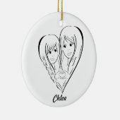 Ornament voor moeder en dochter * Handen * (Rechts)