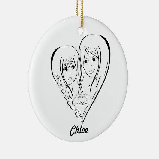 Ornament voor moeder en dochter * Handen * (Rechts)