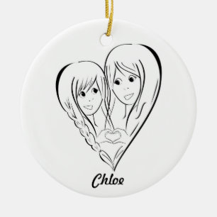 Ornament voor moeder en dochter * Handen *