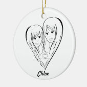 Ornament voor moeder en dochter * Handen * (Links)