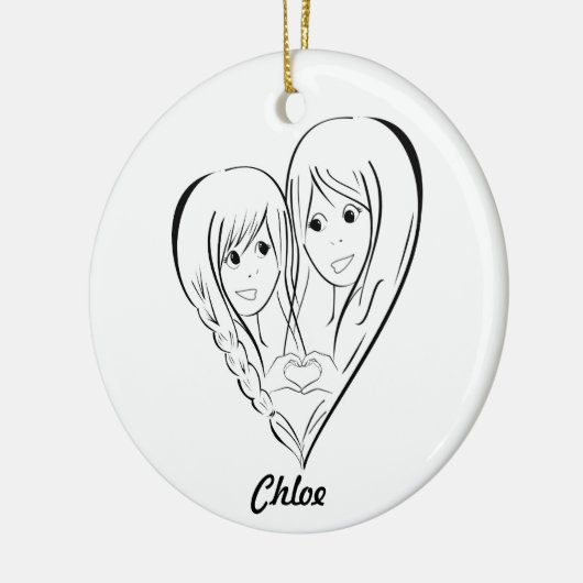 Ornament voor moeder en dochter * Handen * (Links)