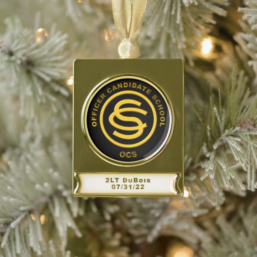 Ornament voor OCS-kerstbanner Verguld Banner Ornament (Boom)